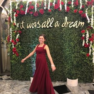 Maroon Bridesmaid Dress